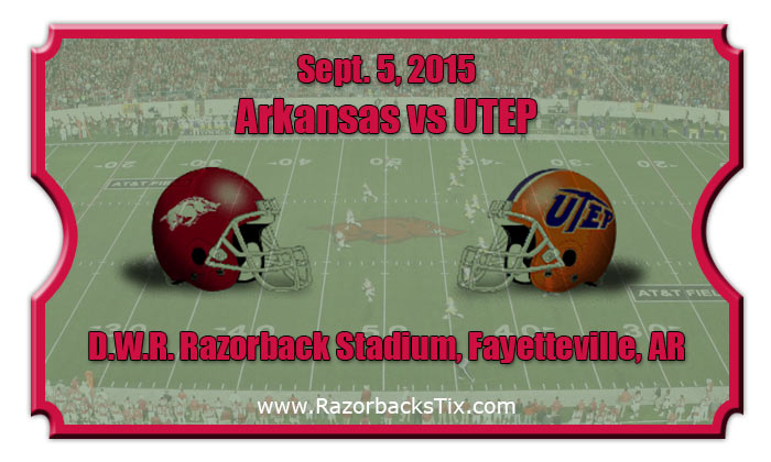 Arkansas Razorbacks vs UTEP Miners Football Tickets Sept