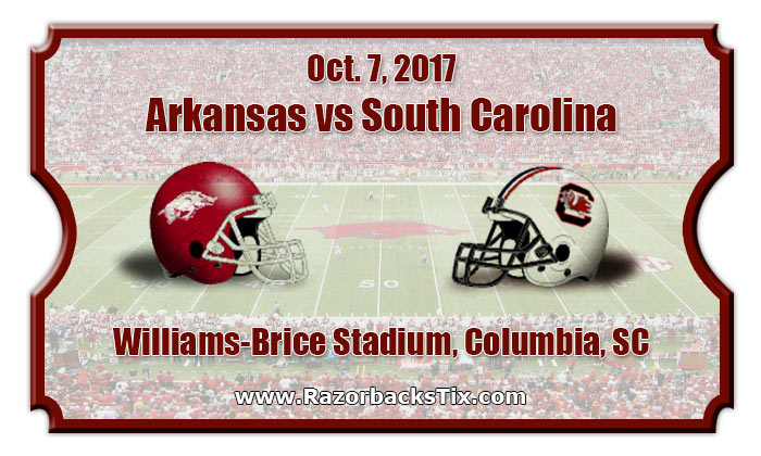 Arkansas Razorbacks vs South Carolina Gamecocks Football Tickets  Oct